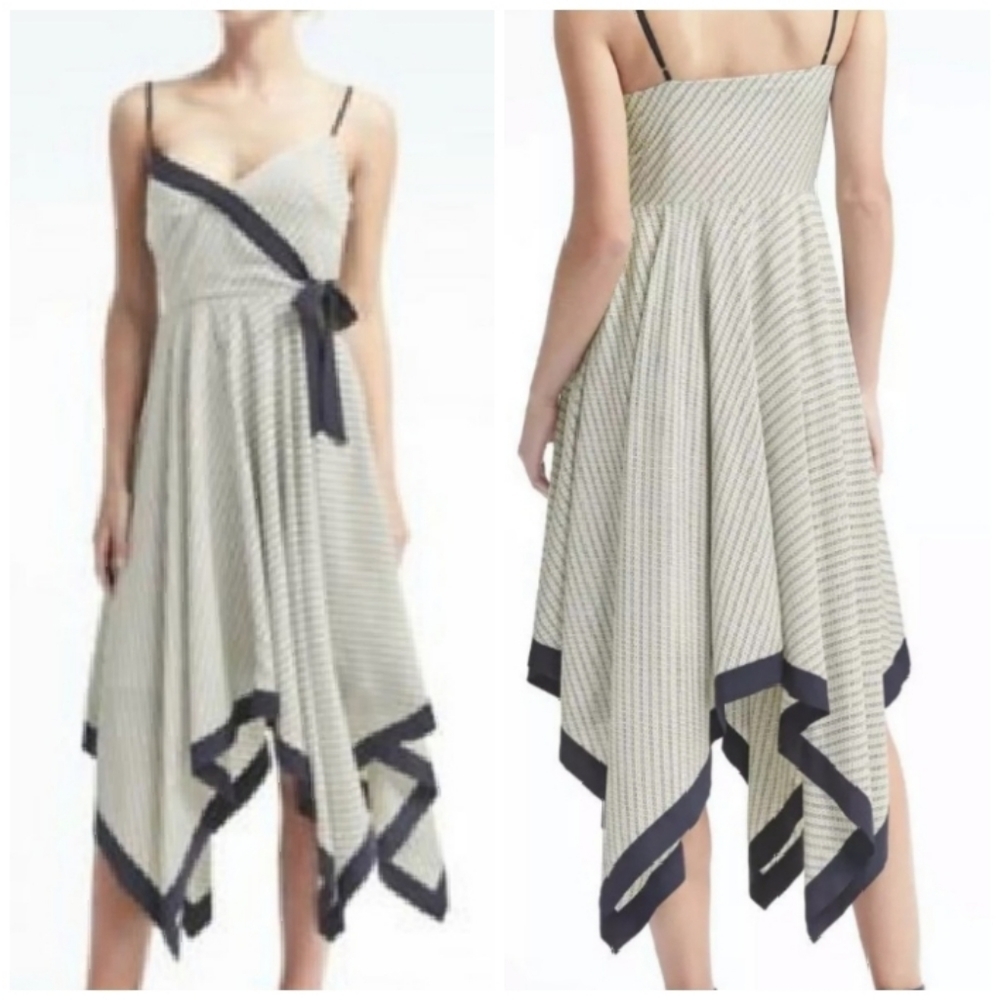 Banana Republic Asymmetrical Geometric Print Maxi Dress
